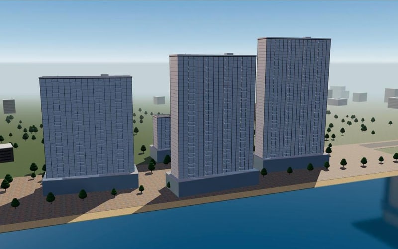 Batumi Seafront Towers demosundan görüntü